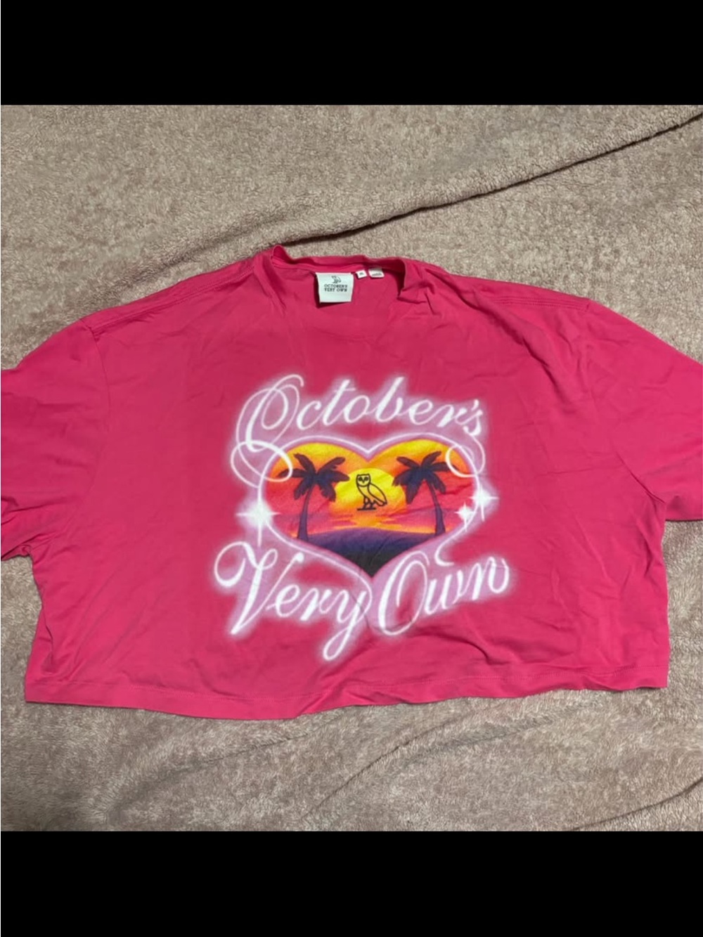 Pink OVO Crop Tee (XL)